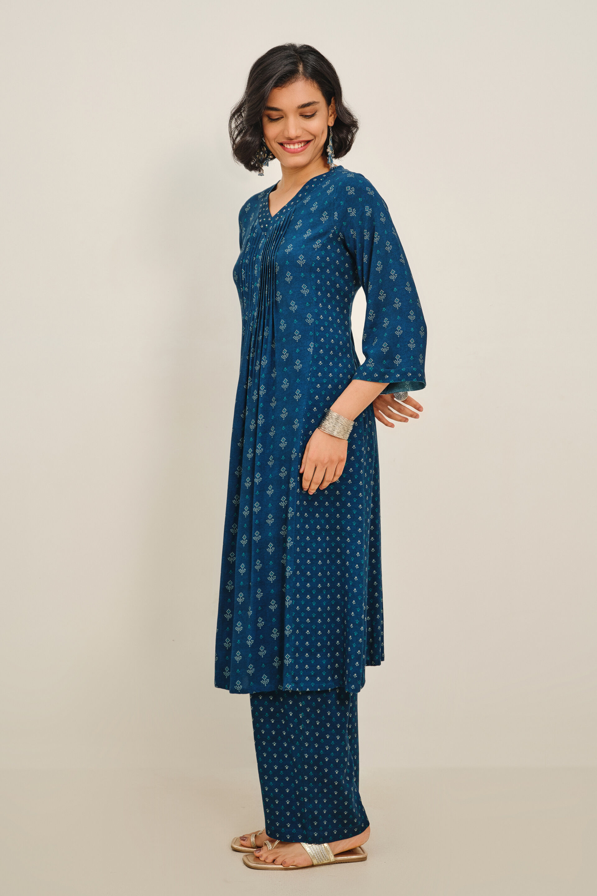 Bluetiful Kurta Set, Indigo, image 4